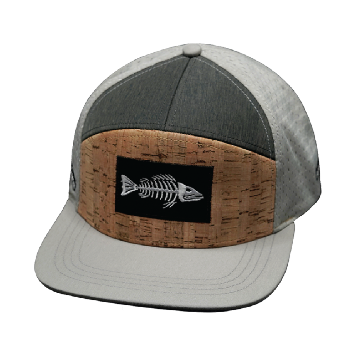 Custom - 7 Panel - Cork - Gray / Charcoal - Jersey Mesh (Unisex)