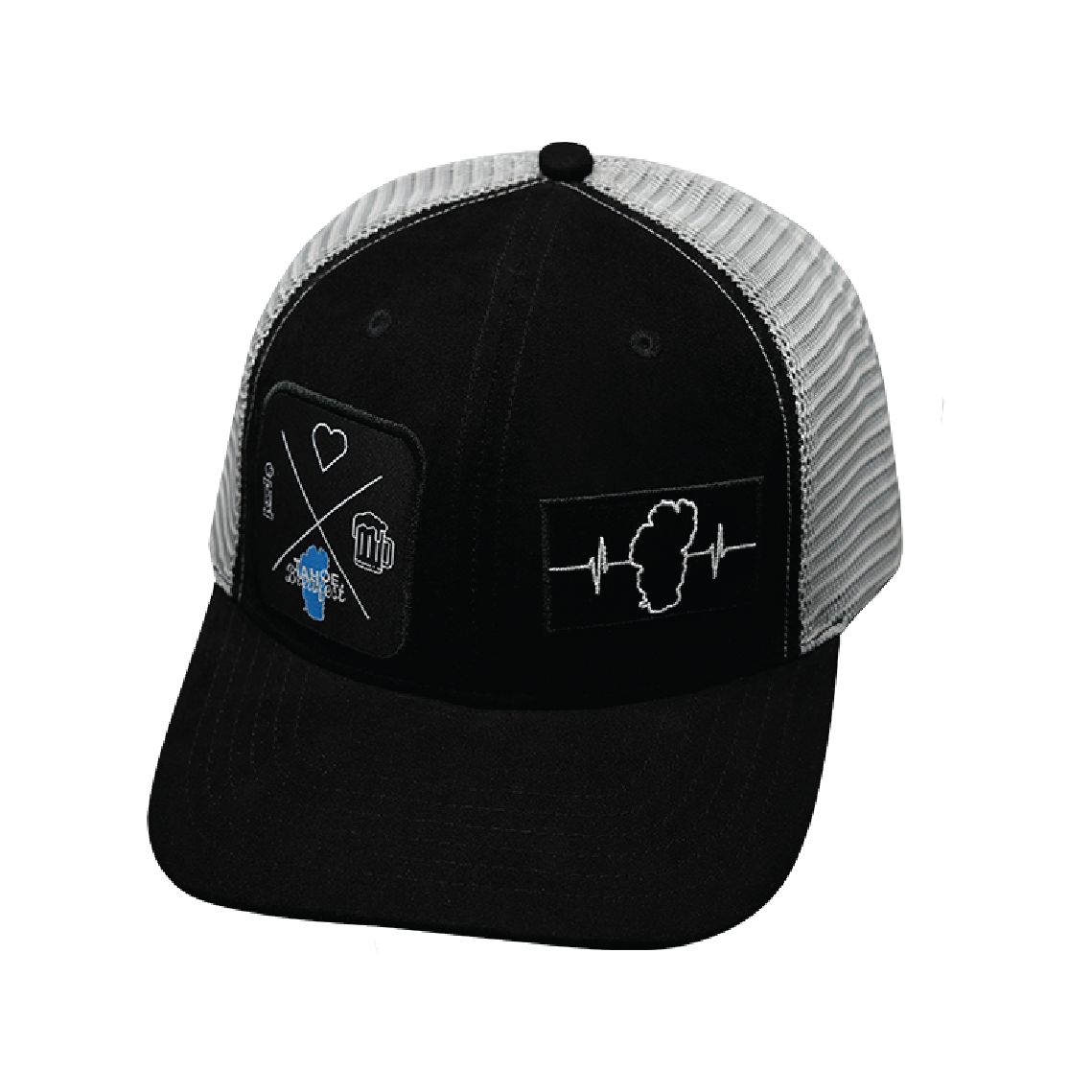 Custom - 6 Panel - Suede - Black / Gray - Trucker Mesh (Unsex)