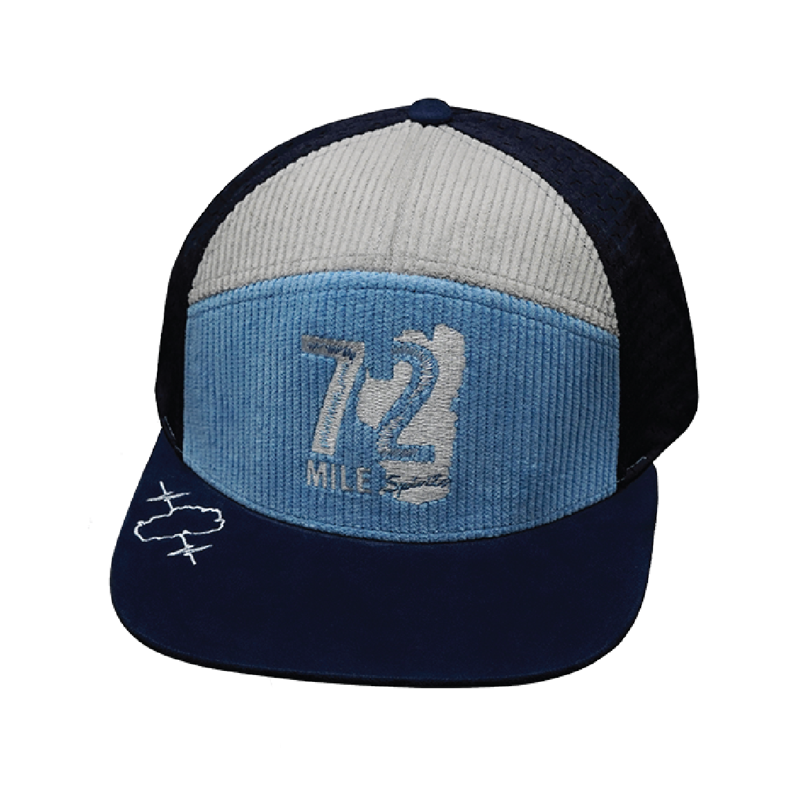 Custom - 7 Panel - Corduroy - Navy / Blue / Gray / Black - Jersey Mesh (Unisex)