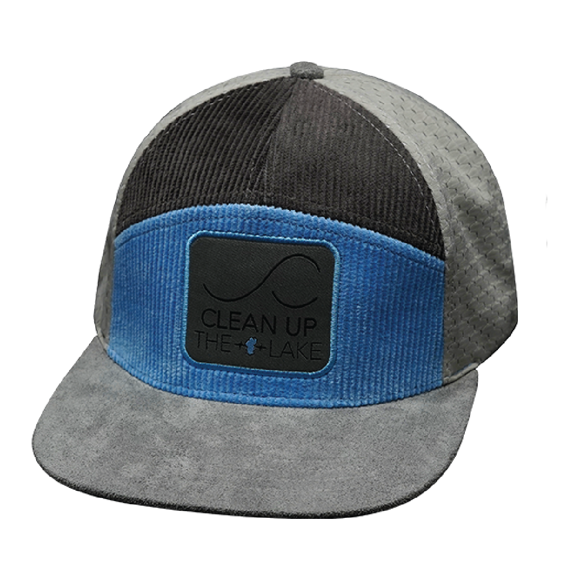Custom - 7 Panel - Corduroy - Gray / Blue / Charcoal - Jersey Mesh (Unisex)