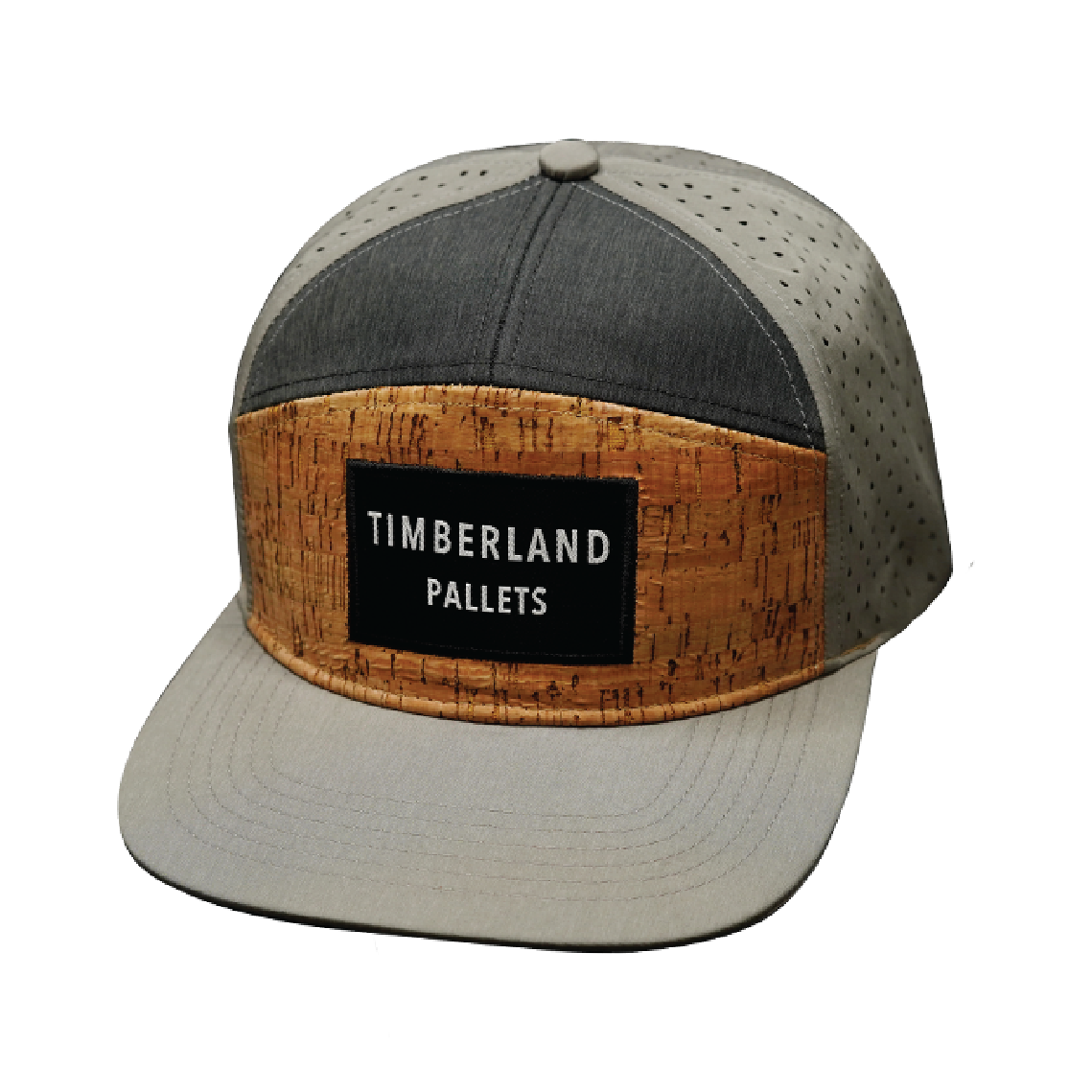 Custom - 7 Panel - Cork - Gray / Charcoal - Laser Mesh (Unisex)