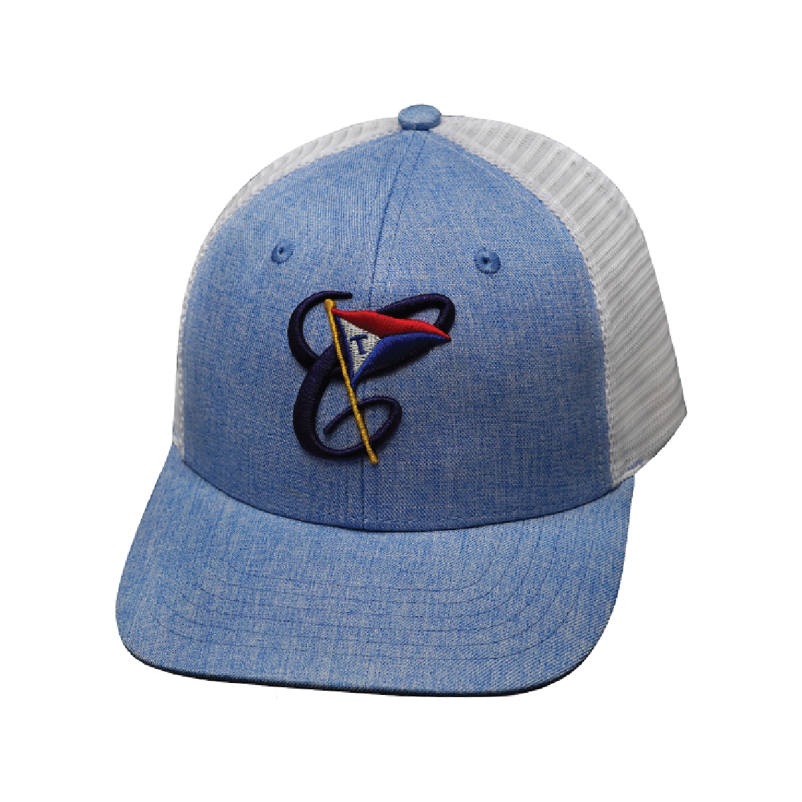 Custom - 6 Panel - Light Blue / White - Trucker Mesh (Unisex)