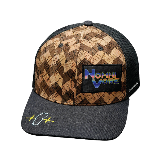 Custom 6 Panel - Cork - Charcoal Gray - Trucker Mesh (Unisex)