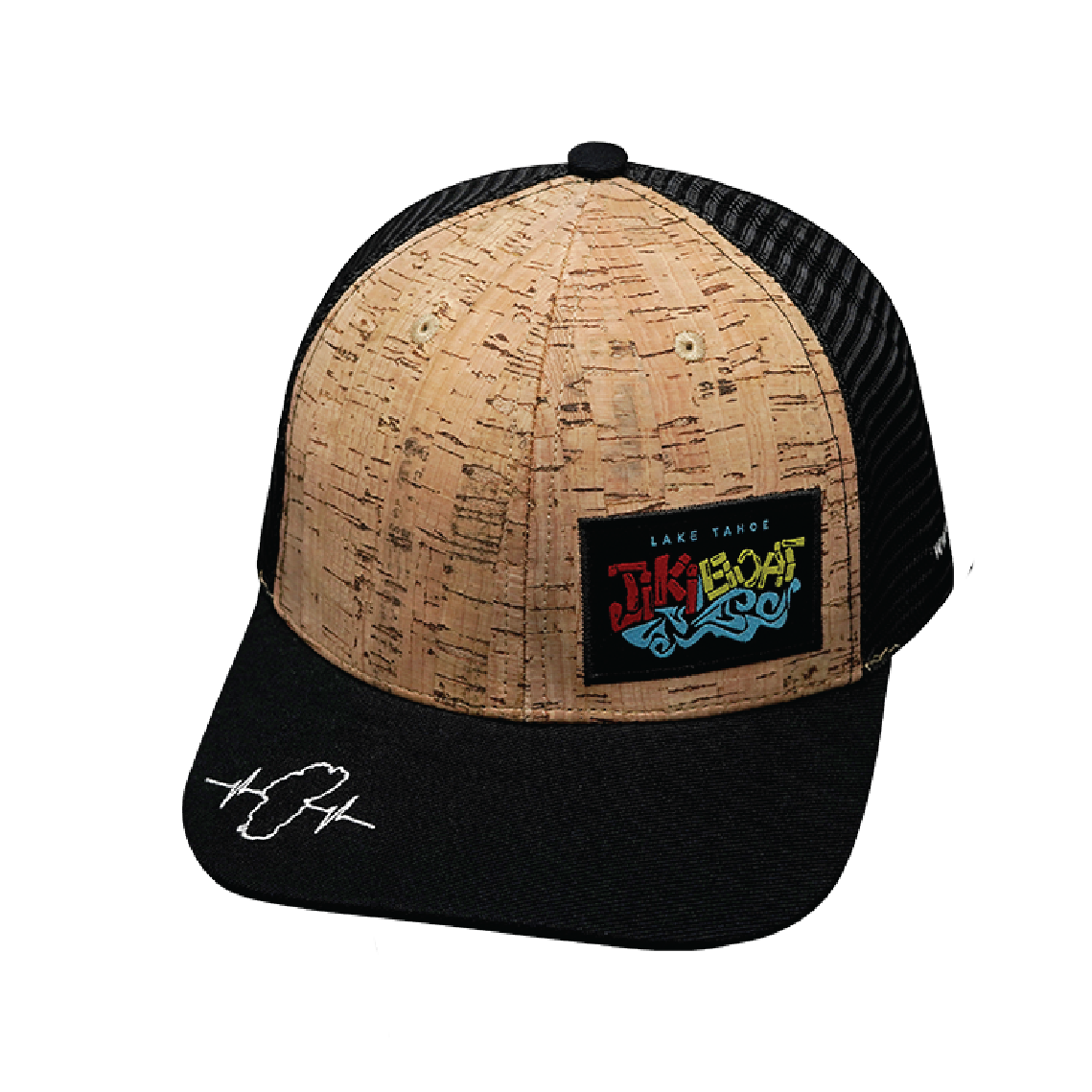 Custom - 6 Panel - Cork - Heather Black - Trucker Mesh (Unisex)