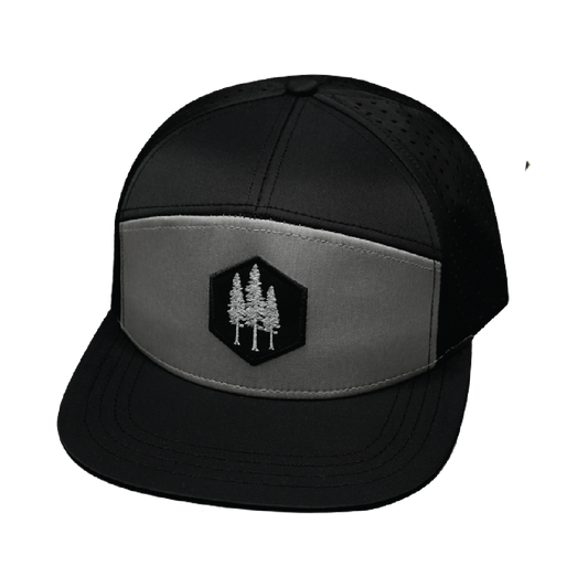 Custom - 7 Panel - Black / Gray - Laser Mesh (Unisex)