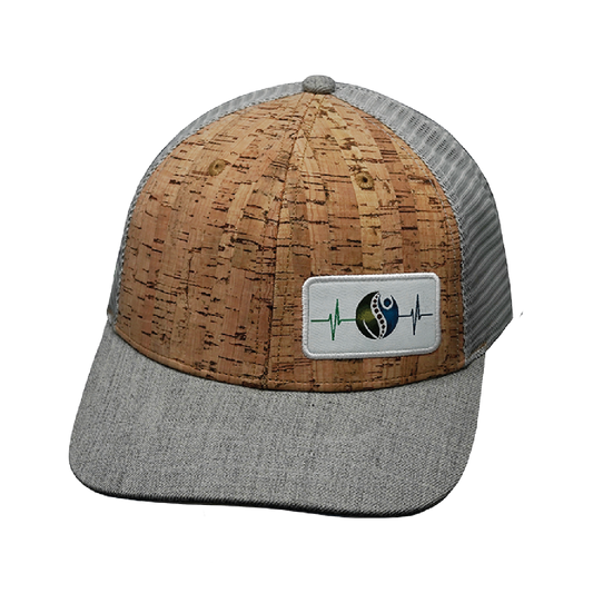 Custom - 6 Panel - Cork - Heather Gray / Gray - Trucker Mesh (Unsex)
