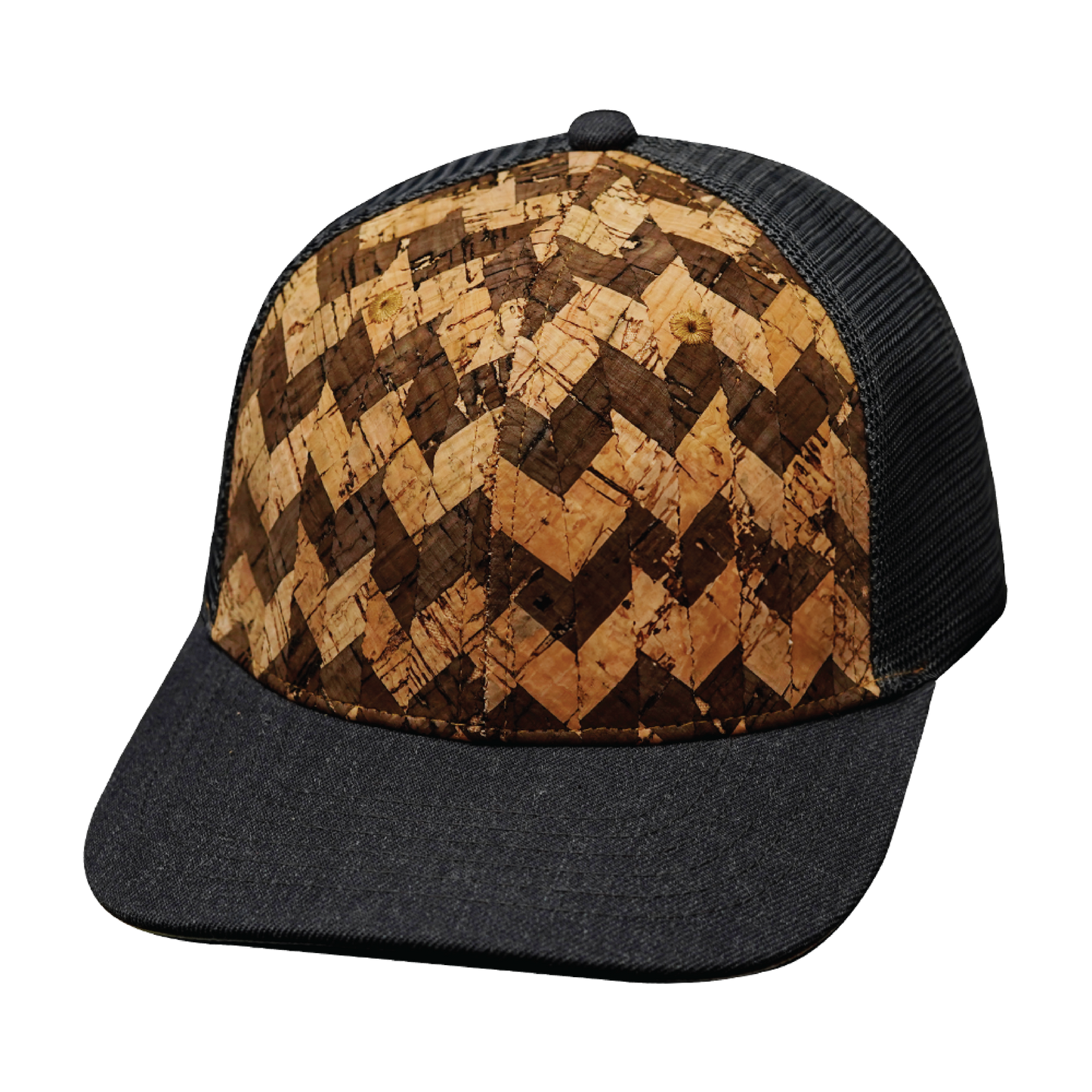 6 Panel - Cork - Charcoal Gray - Trucker Mesh (Unisex)