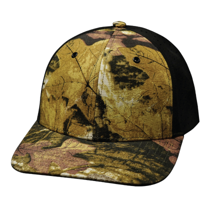 6 Panel - Maple Leaf Camo / Black - Laser Mesh (Unisex)