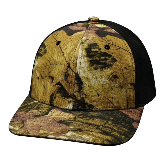 6 Panel - Maple Leaf Camo / Black - Laser Mesh (Unisex)