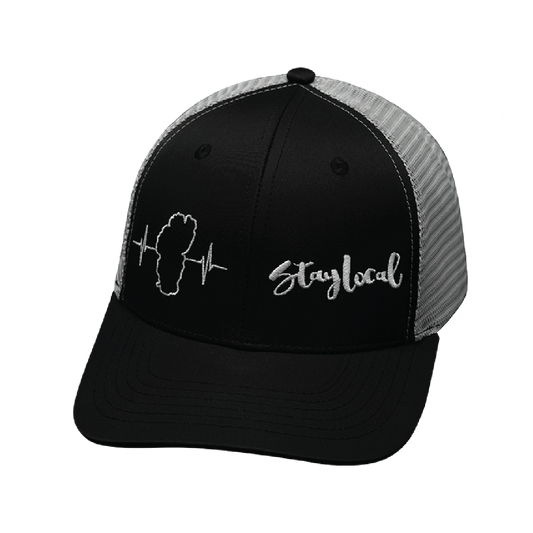 Custom  - 6 Panel - Black / Gray - Trucker Mesh (Unisex)