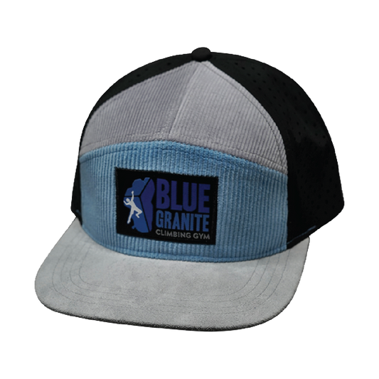 Custom Example - 7 Panel - Corduroy - Gray / Blue / Black - Laser Mesh (Unisex)