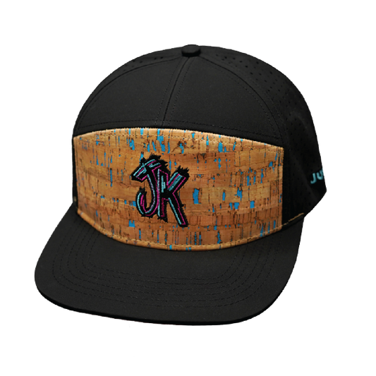 Custom - 7 Panel - Cork - Black - Laser Mesh (Unisex)