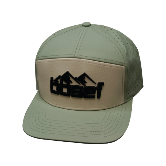 Custom - 7 Panel - Sage / Cream - Laser Mesh (Unisex)