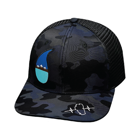 Custom - 6 Panel - Navy Camo / Black - Trucker Mesh (Unisex)