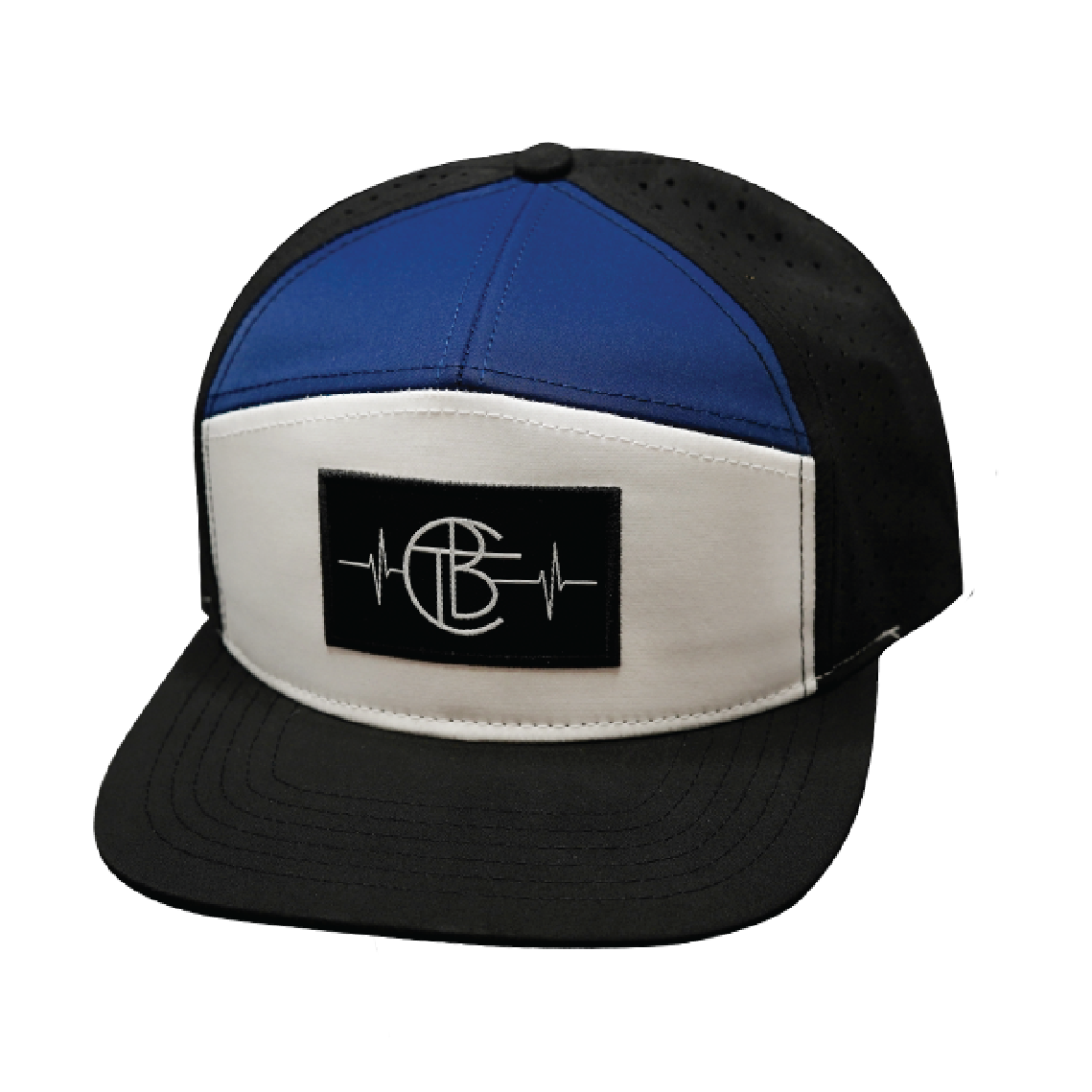 Custom - 7 Panel - Black / White / Navy - Laser Mesh (Unisex)