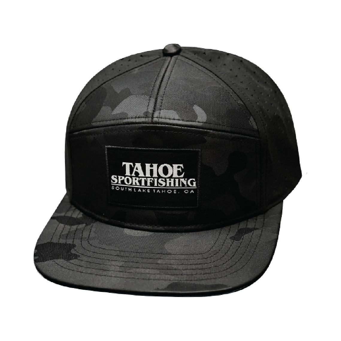 Custom - 7 Panel - Black Camo - Laser Mesh (Unisex)
