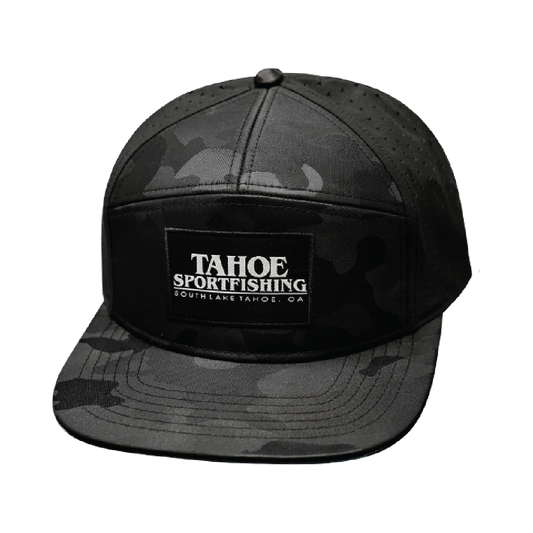 Custom - 7 Panel - Black Camo - Laser Mesh (Unisex)