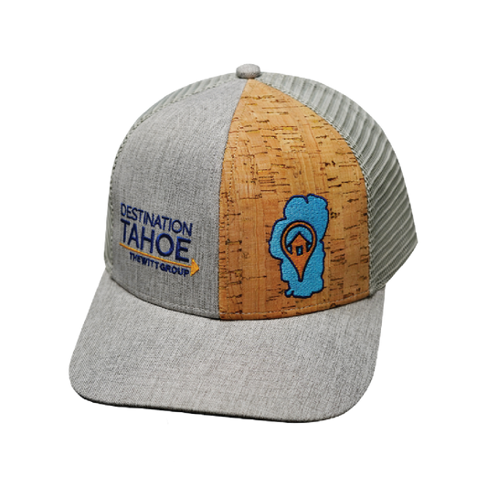 Custom - 6 Panel - Cork Hybrid - Heather Gray / Gray - Trucker Mesh (Unisex)