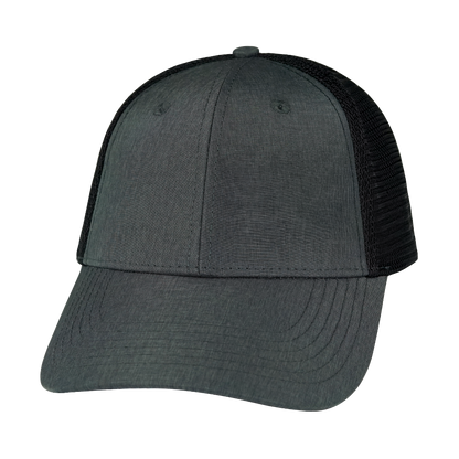 6 Panel - Shallow Fit - Slate Gray / Black - Laser Mesh (Unisex)