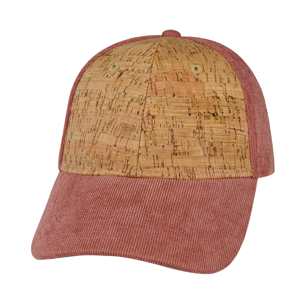 6 Panel - Shallow Fit - Cork - Corduroy - Peach - Fabrick Back (Unisex)