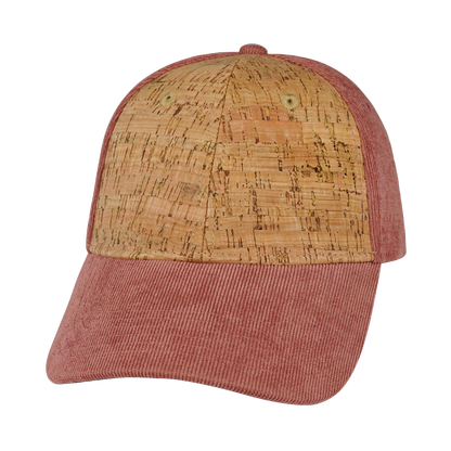 6 Panel - Shallow Fit - Cork - Corduroy - Peach - Fabrick Back (Unisex)