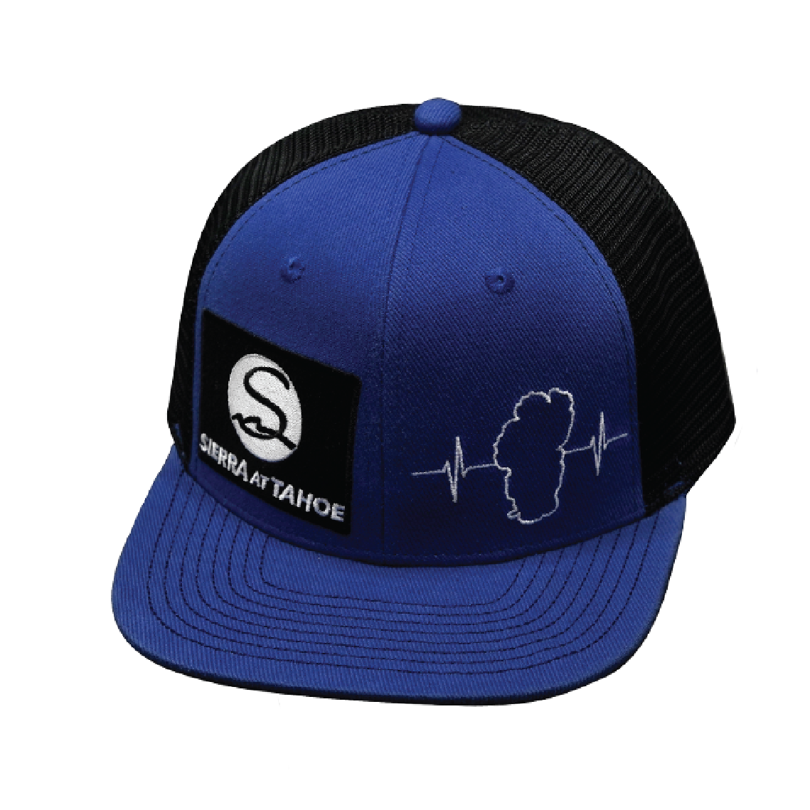 Custom - 6 Panel - Royal Blue / Black - Trucker Mesh (Unisex)