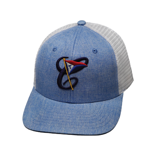 Custom - 6 Panel - Light Blue / White - Trucker Mesh (Unisex)