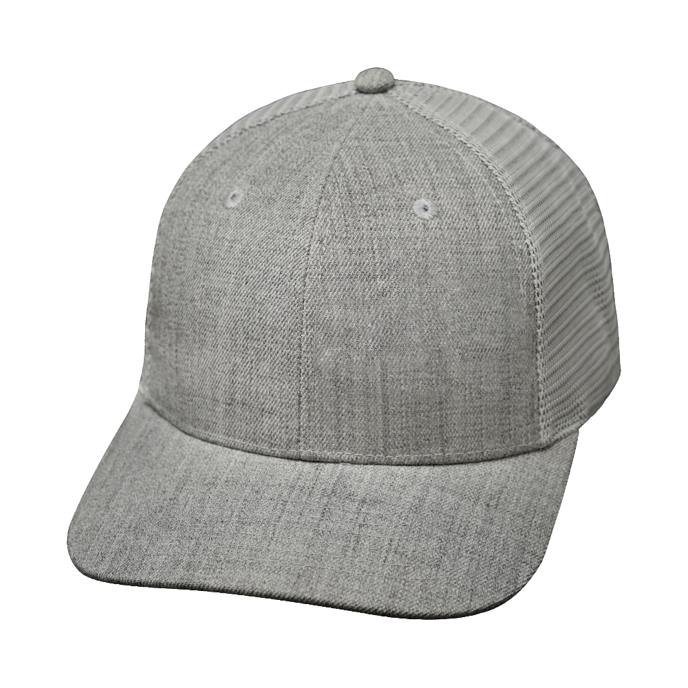 6 Panel - Heather Gray / Gray - Trucker Mesh (Unisex)