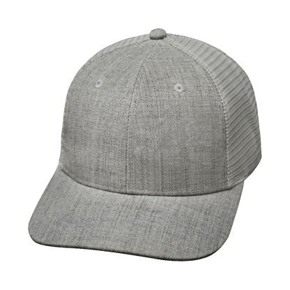 6 Panel - Heather Gray / Gray - Trucker Mesh (Unisex)
