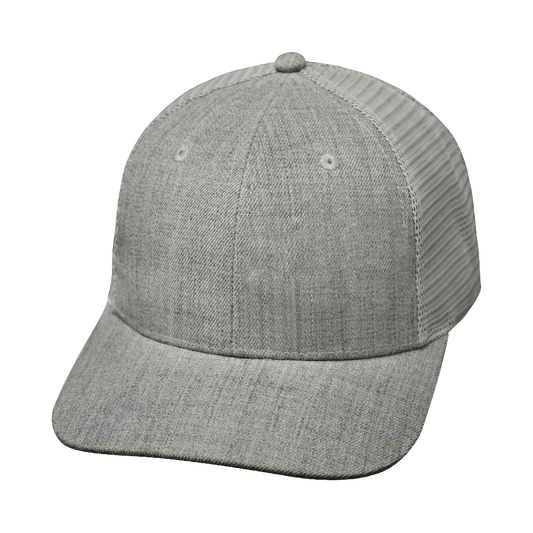 6 Panel - Heather Gray / Gray - Trucker Mesh (Unisex)