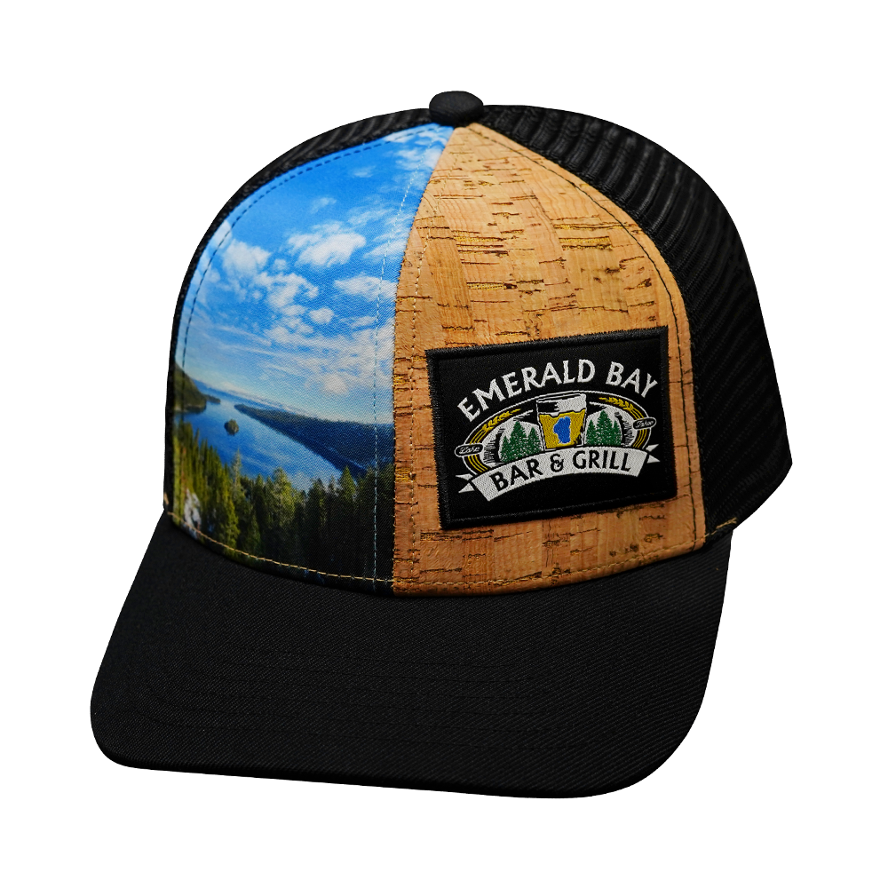 Custom - 6 Panel - Cork Hybrid - Black - Trucker Mesh (Unisex)