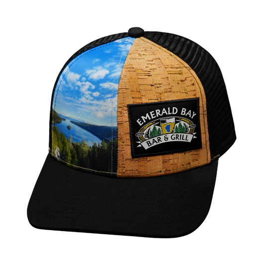 Custom - 6 Panel - Cork Hybrid - Black - Trucker Mesh (Unisex)