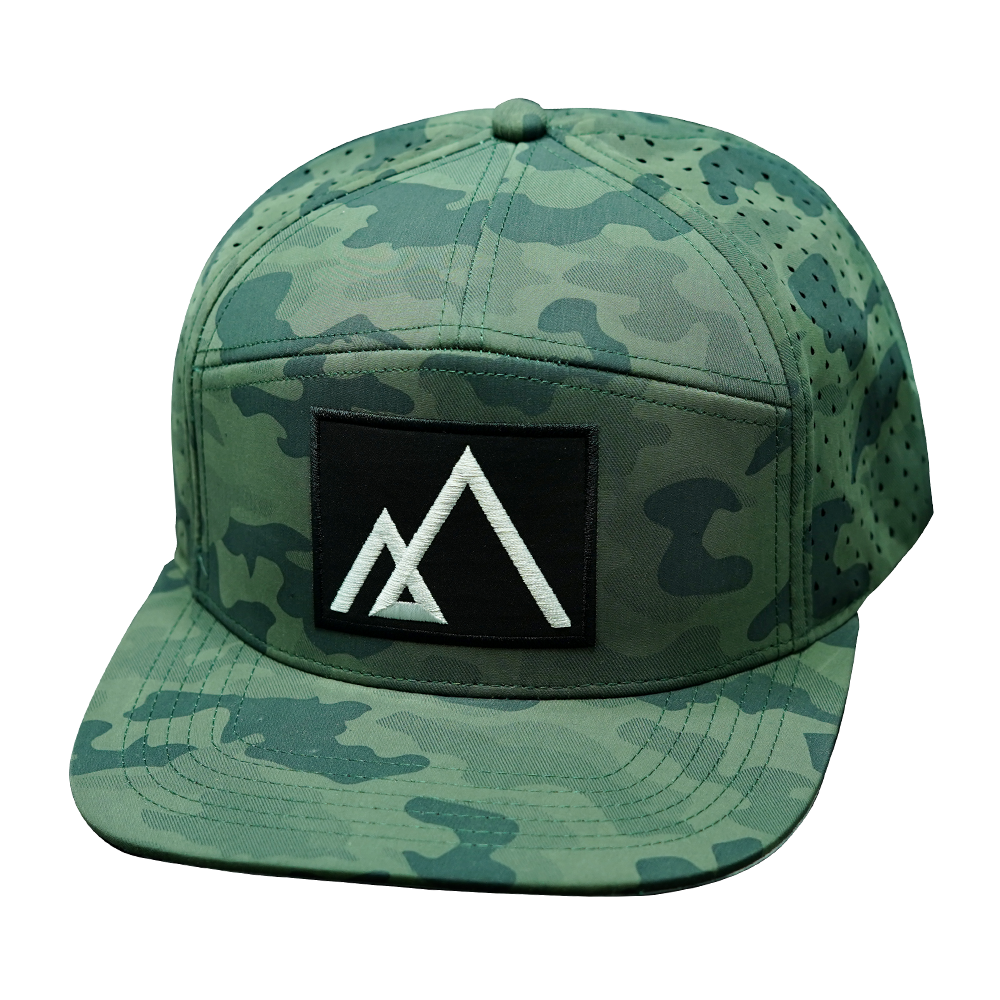 Custom - 7 Panel - Teal Camo - Laser Mesh (Unisex)