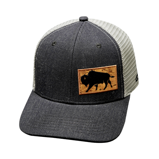 Custom - 6 Panel - Heather Charoal / Gray - Trucker Mesh (Unisex)