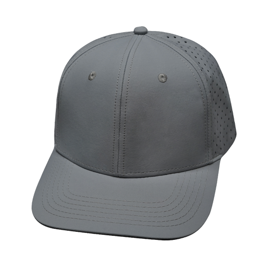 6 Panel - Gray - Laser Mesh (Unisex)