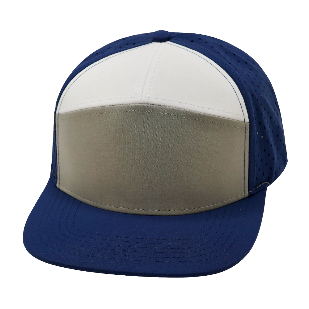 7 Panel - Navy / Gray / White - Laser Mesh (Unisex)