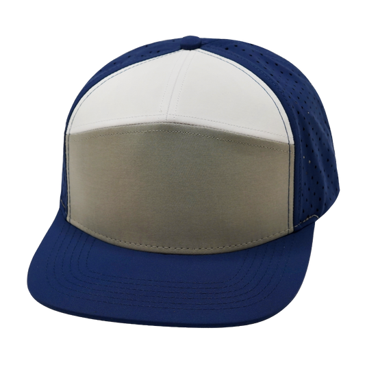 7 Panel - Navy / Gray / White - Laser Mesh (Unisex)