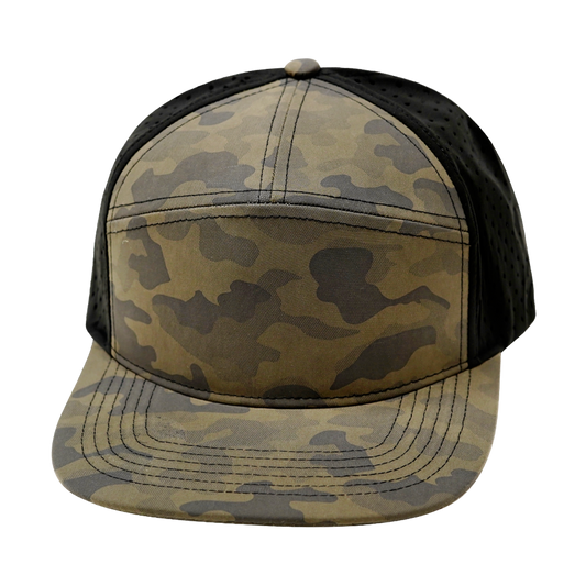 7 Panel - Mocha Camo / Black - Laser Mesh (Unisex)