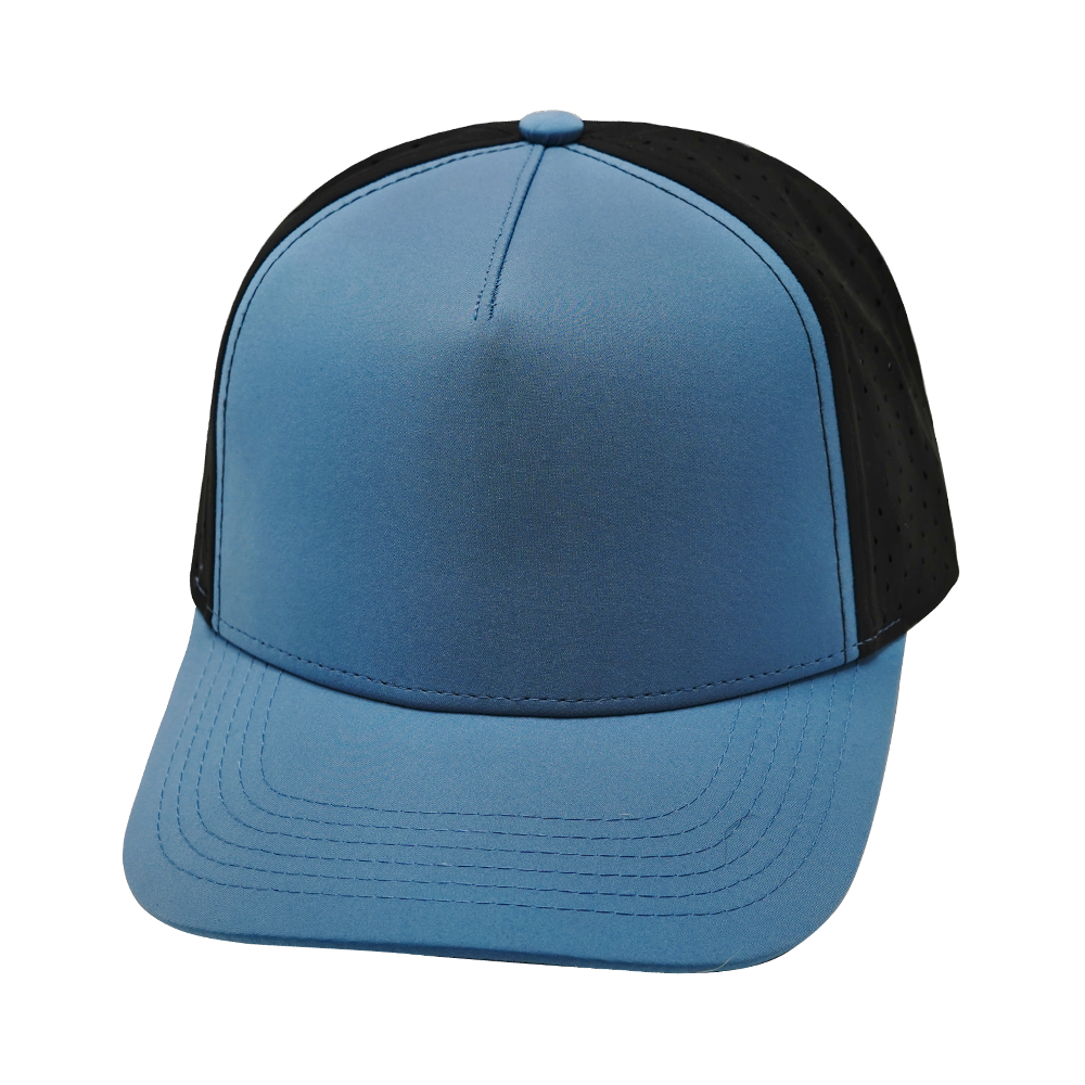 5 Panel - Structured - Slate Blue / Black - Laser Mesh (Unisex)