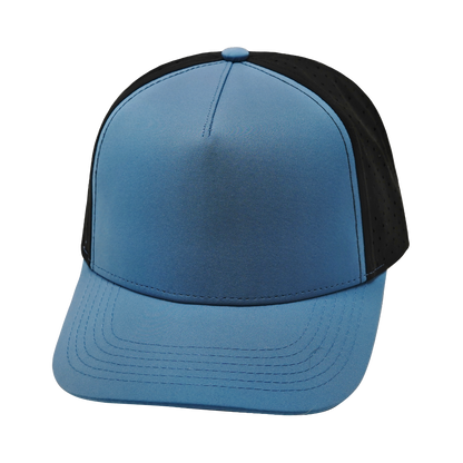 5 Panel - Structured - Slate Blue / Black - Laser Mesh (Unisex)