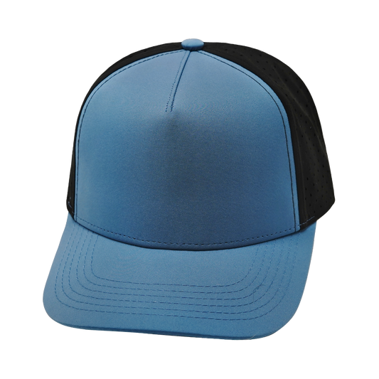 5 Panel - Structured - Slate Blue / Black - Laser Mesh (Unisex)