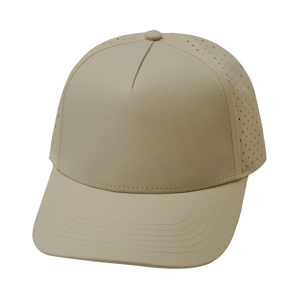 5 Panel - Structured - Cream - Laser Mesh (Unisex)