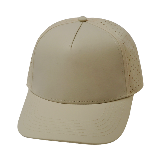 5 Panel - Structured - Cream - Laser Mesh (Unisex)