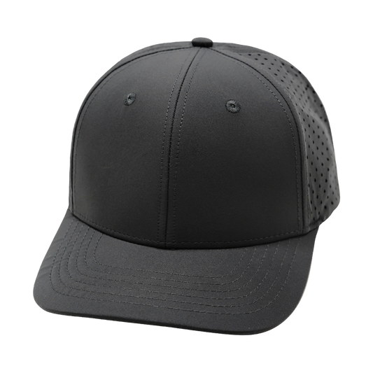 6 Panel - Charcoal - Laser Mesh (Unisex)