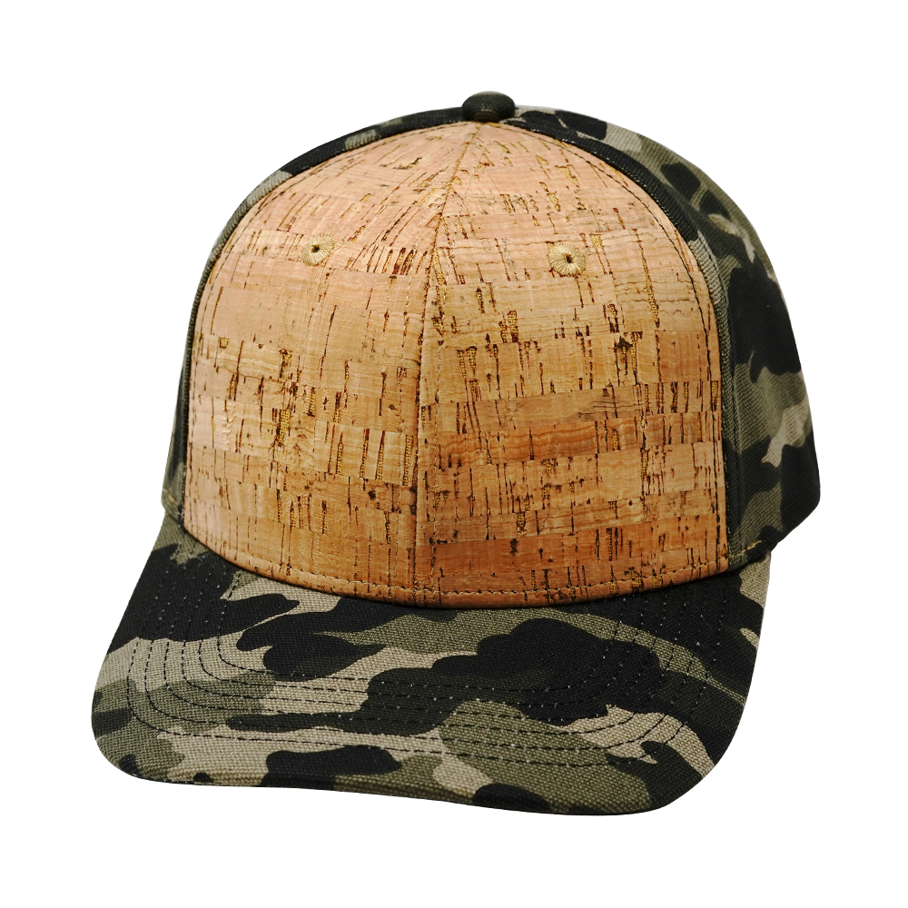 6 Panel - Cork - Tan Tree Camo - Fabrick Back (Unisex)