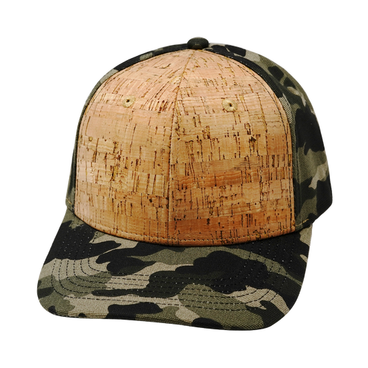 6 Panel - Cork - Tan Tree Camo - Fabrick Back (Unisex)