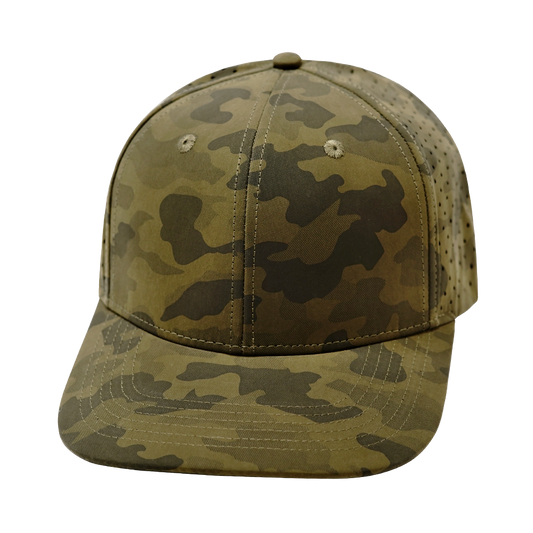 6 Panel - Earth Camo - Laser Mesh (Unisex)