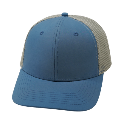 6 Panel  - Light Blue / Gray - Trucker Mesh (Unisex)