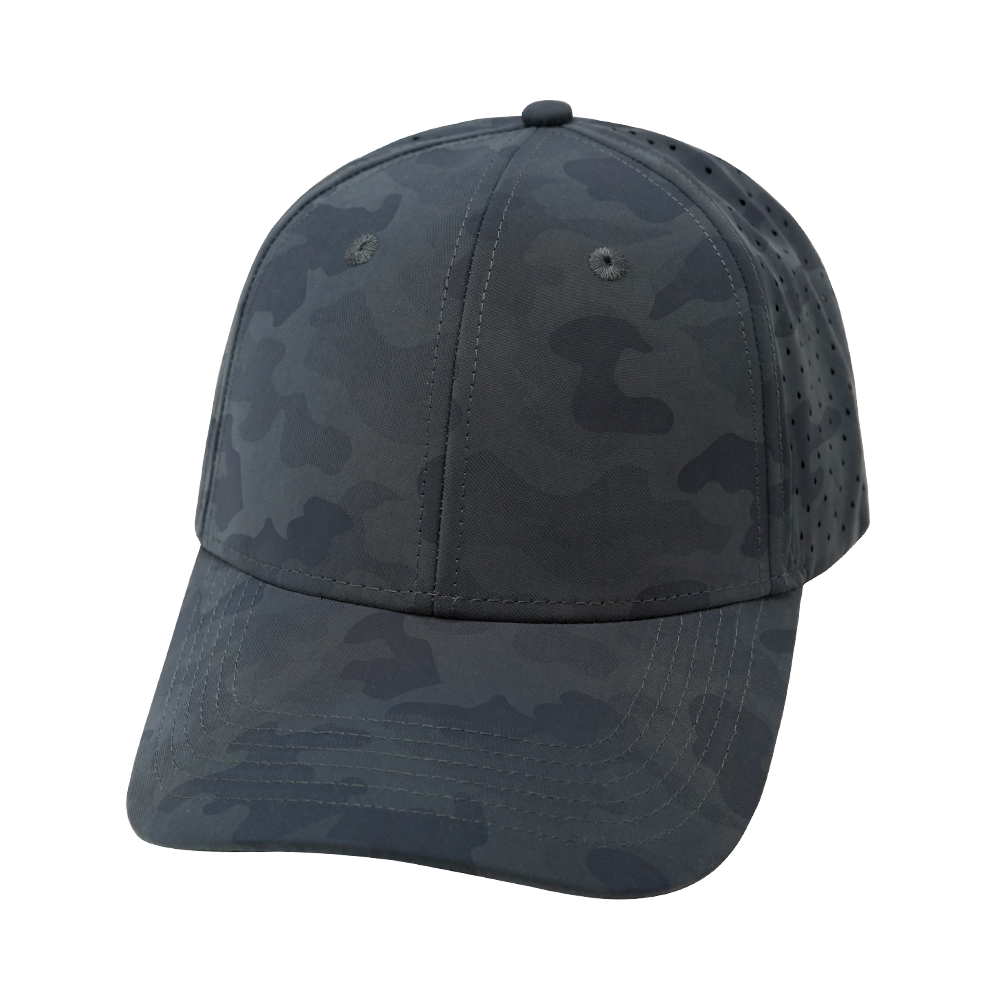 6 Panel - Shallow Fit - Dark Camo - Laser Mesh (Unisex)