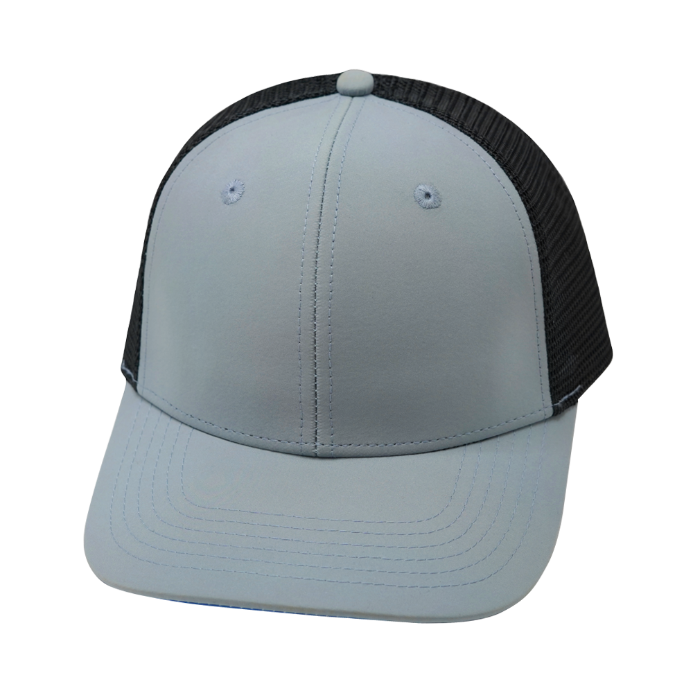 6 Panel - Gray / Black - Laser Mesh (Unisex)